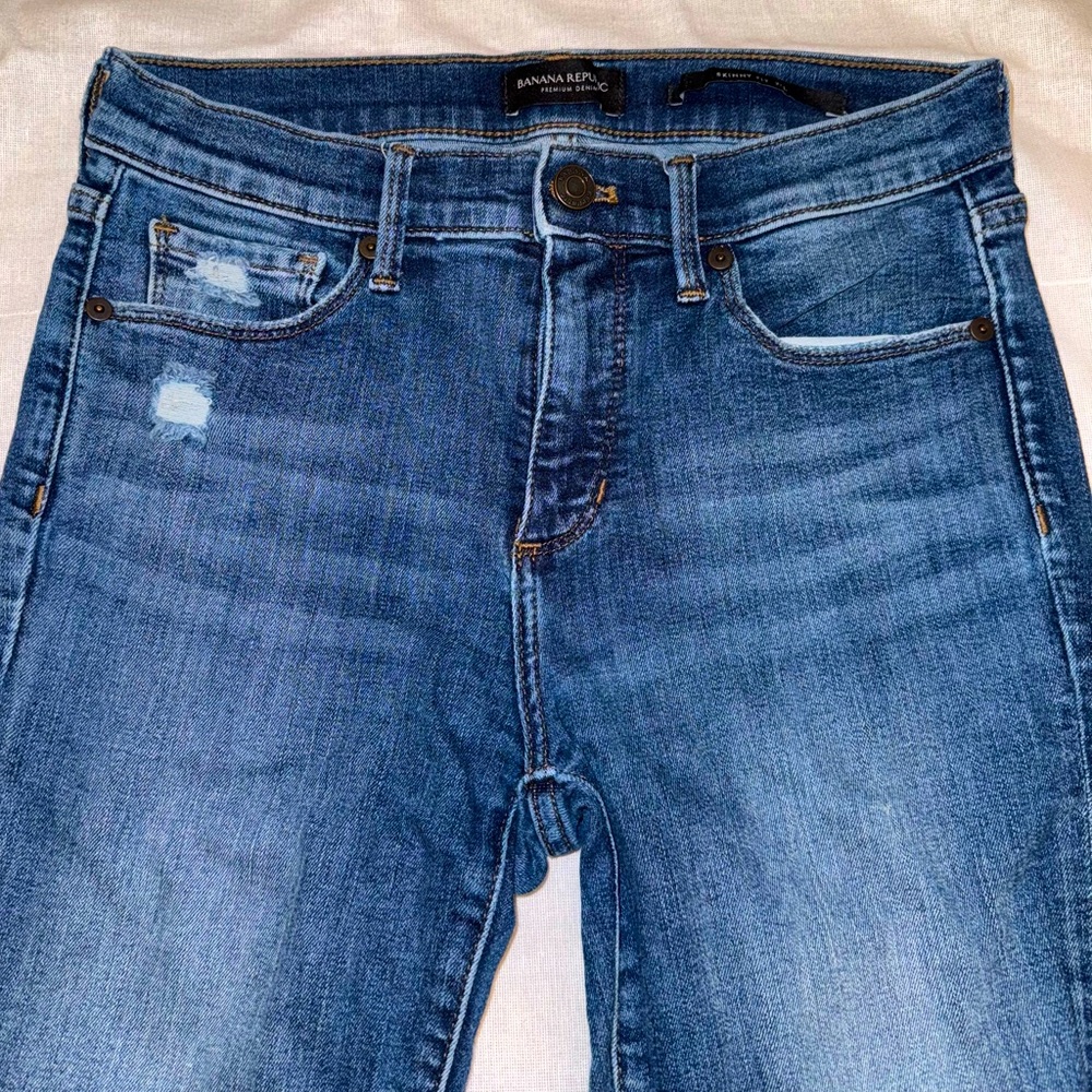BR Patchwork Distressed Skinny Jeans